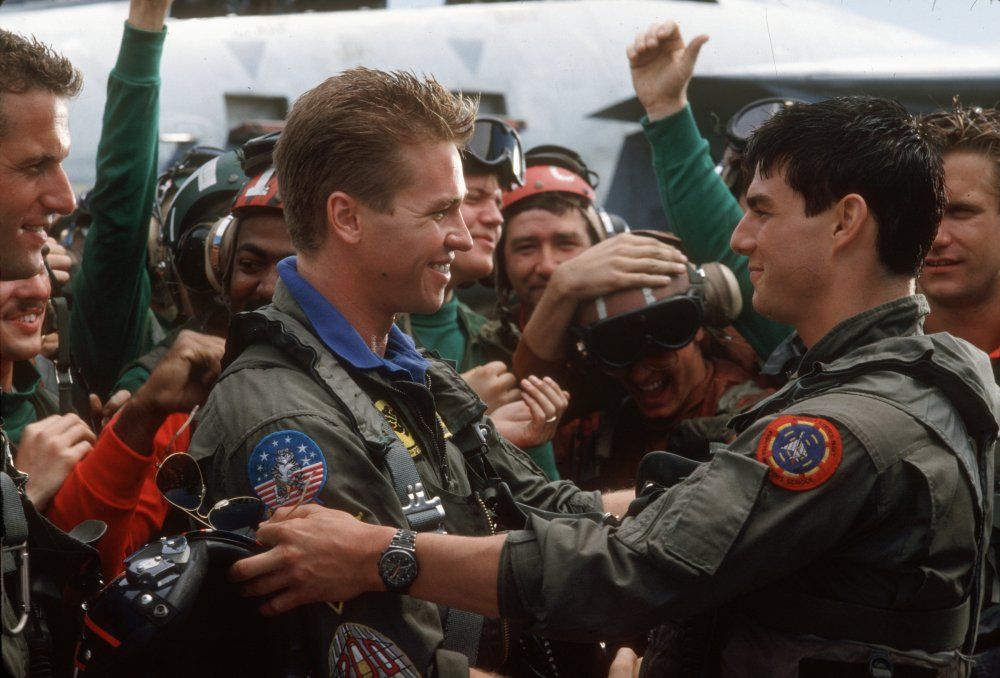 Iceman and Maverick congratulate each other for both being totally obvious.